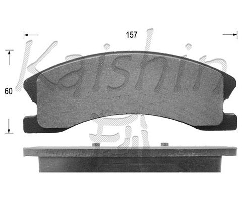 KAISHIN Piduriklotsi komplekt,ketaspidur D10065