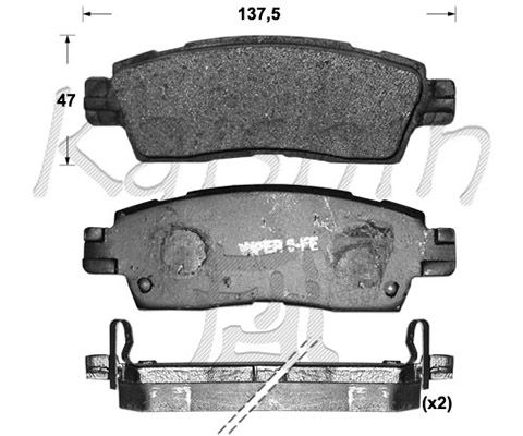 KAISHIN Piduriklotsi komplekt,ketaspidur D10075