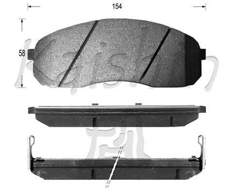 KAISHIN Piduriklotsi komplekt,ketaspidur D10115