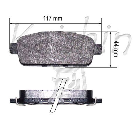 KAISHIN Piduriklotsi komplekt,ketaspidur D10179