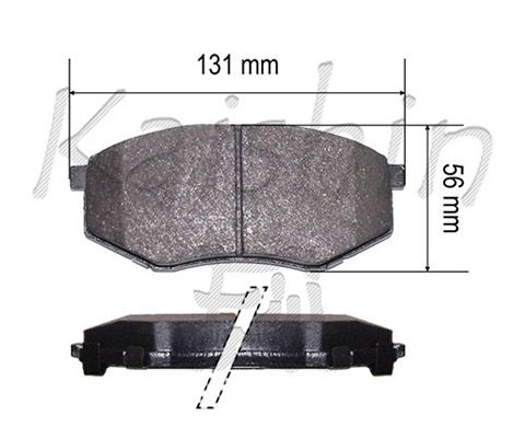 KAISHIN Комплект тормозных колодок, дисковый тормоз D10185