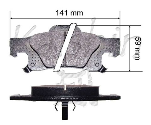 KAISHIN Piduriklotsi komplekt,ketaspidur D10203