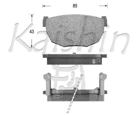 KAISHIN Комплект тормозных колодок, дисковый тормоз D1099