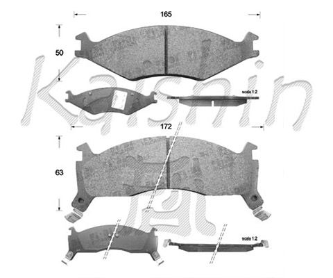 KAISHIN Комплект тормозных колодок, дисковый тормоз D11178