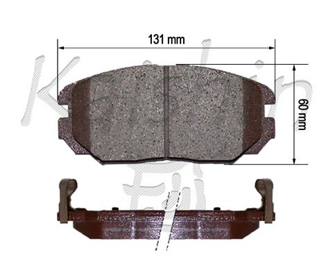 KAISHIN Piduriklotsi komplekt,ketaspidur D11183