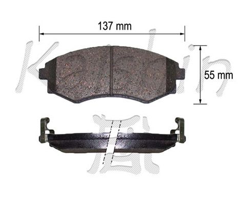 KAISHIN Комплект тормозных колодок, дисковый тормоз D11216