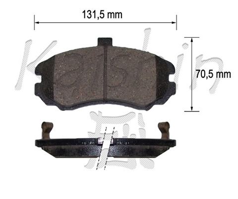 KAISHIN Piduriklotsi komplekt,ketaspidur D11224