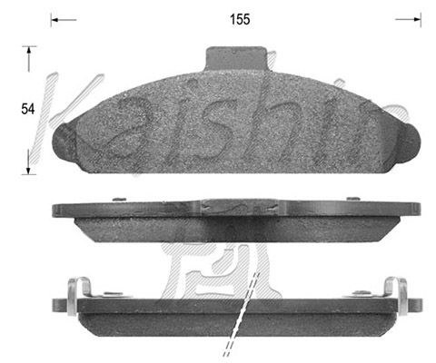 KAISHIN Комплект тормозных колодок, дисковый тормоз D1200