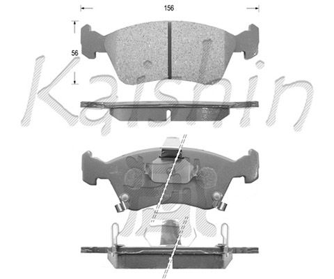 KAISHIN Комплект тормозных колодок, дисковый тормоз D2170