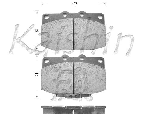 KAISHIN Комплект тормозных колодок, дисковый тормоз D3038