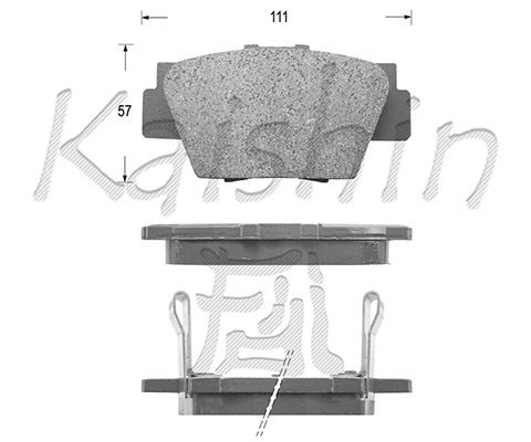KAISHIN Комплект тормозных колодок, дисковый тормоз D5063