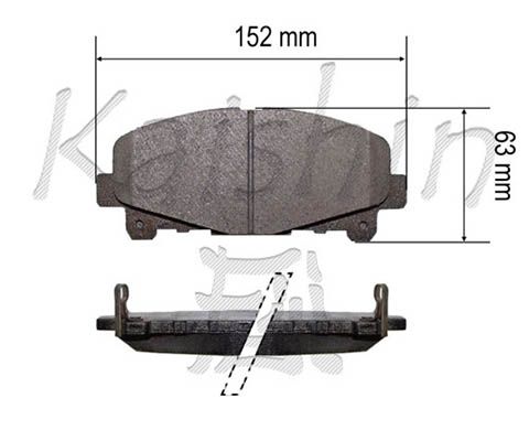 KAISHIN Piduriklotsi komplekt,ketaspidur D5171