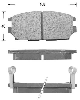 KAISHIN Piduriklotsi komplekt,ketaspidur D6049