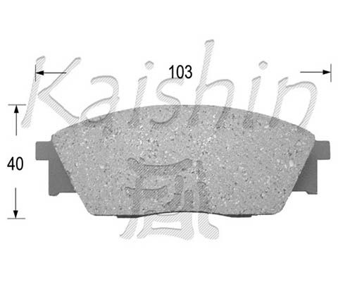 KAISHIN Комплект тормозных колодок, дисковый тормоз D7013
