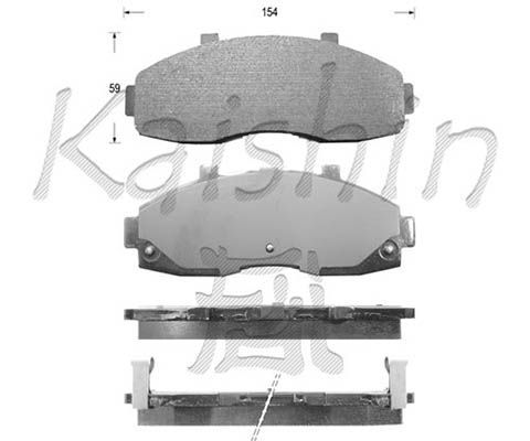 KAISHIN Piduriklotsi komplekt,ketaspidur D7077