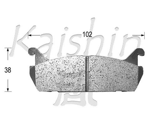 KAISHIN Комплект тормозных колодок, дисковый тормоз FK0021