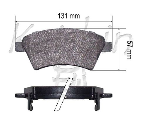 KAISHIN Комплект тормозных колодок, дисковый тормоз FK10140