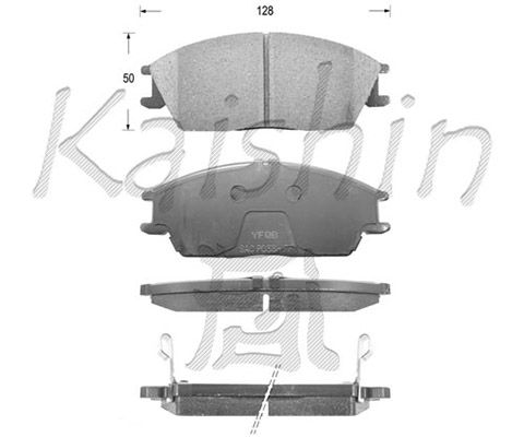 KAISHIN Piduriklotsi komplekt,ketaspidur FK11091