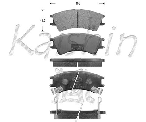 KAISHIN Комплект тормозных колодок, дисковый тормоз FK11109