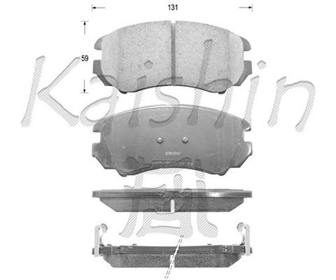 KAISHIN Комплект тормозных колодок, дисковый тормоз FK11148