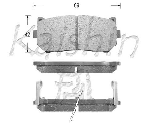 KAISHIN Piduriklotsi komplekt,ketaspidur FK11151