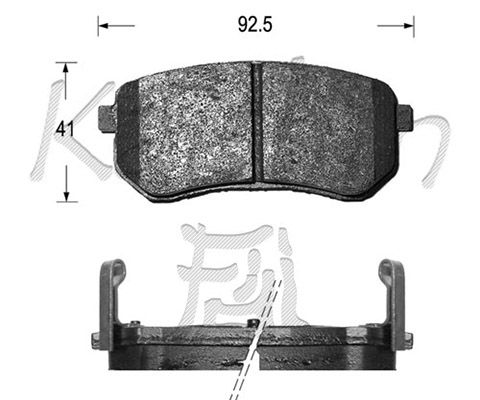 KAISHIN Piduriklotsi komplekt,ketaspidur FK11160