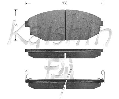 KAISHIN Комплект тормозных колодок, дисковый тормоз FK11182