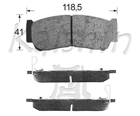 KAISHIN Piduriklotsi komplekt,ketaspidur FK11201