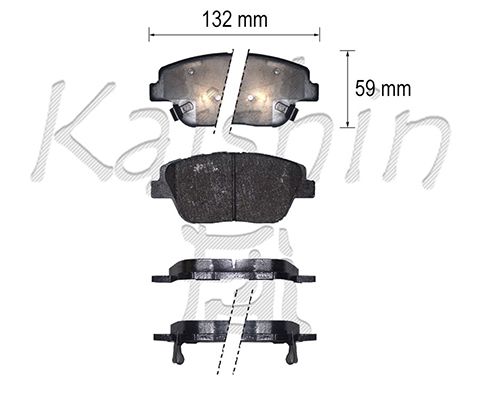 KAISHIN Комплект тормозных колодок, дисковый тормоз FK11302