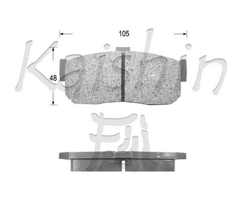 KAISHIN Комплект тормозных колодок, дисковый тормоз FK1148