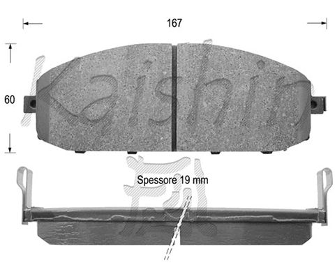 KAISHIN Комплект тормозных колодок, дисковый тормоз FK1218