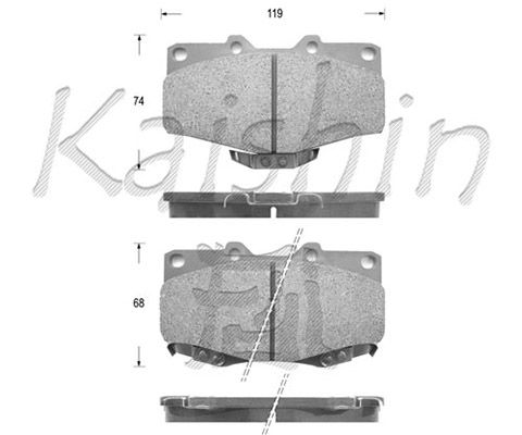 KAISHIN Piduriklotsi komplekt,ketaspidur FK2082