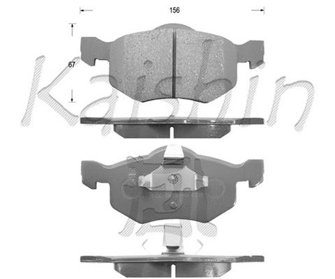 KAISHIN Комплект тормозных колодок, дисковый тормоз FK3114