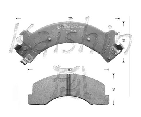 KAISHIN Комплект тормозных колодок, дисковый тормоз FK4018