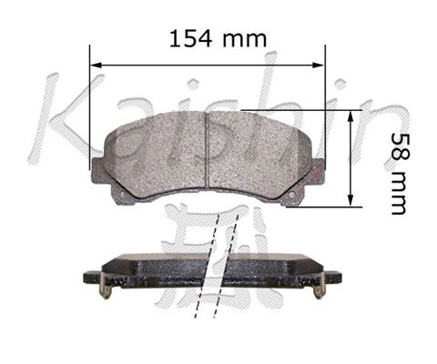 KAISHIN Комплект тормозных колодок, дисковый тормоз FK4057