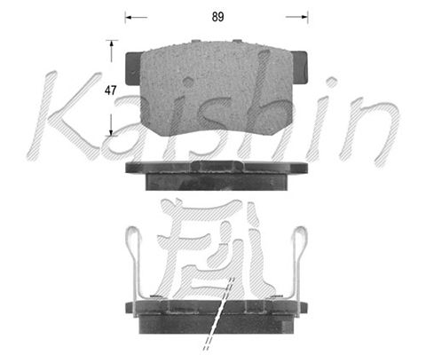 KAISHIN Piduriklotsi komplekt,ketaspidur FK5066