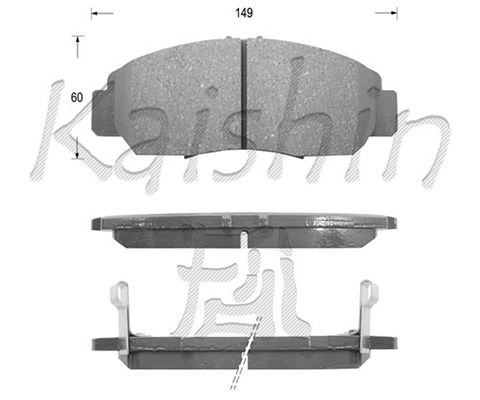 KAISHIN Комплект тормозных колодок, дисковый тормоз FK5113