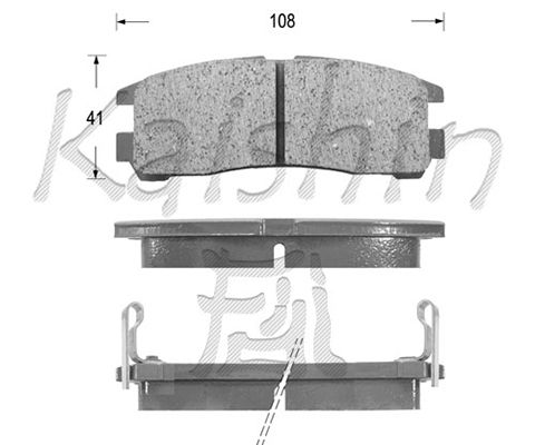 KAISHIN Piduriklotsi komplekt,ketaspidur FK6024