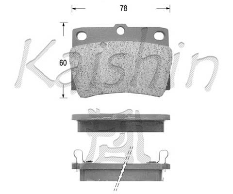 KAISHIN Комплект тормозных колодок, дисковый тормоз FK6086
