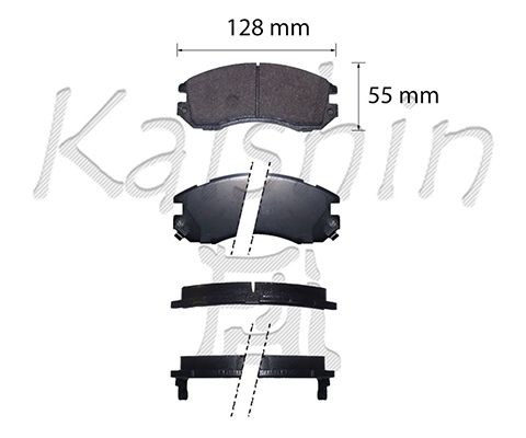 KAISHIN Комплект тормозных колодок, дисковый тормоз FK7014