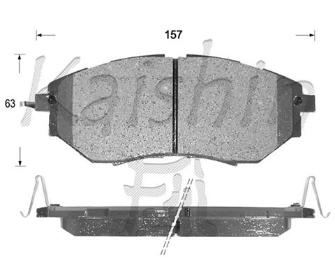 KAISHIN Комплект тормозных колодок, дисковый тормоз FK7060