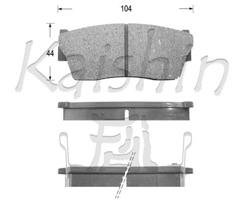 KAISHIN Комплект тормозных колодок, дисковый тормоз FK9010