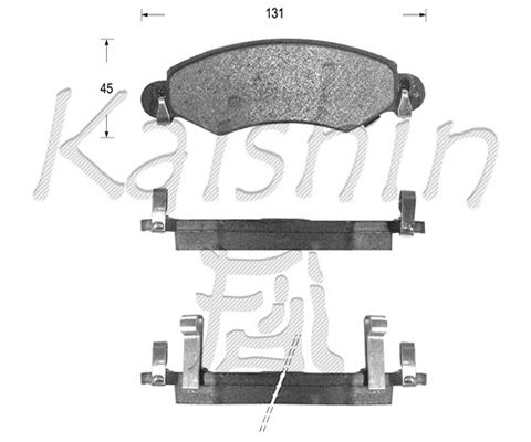 KAISHIN Piduriklotsi komplekt,ketaspidur FK9051