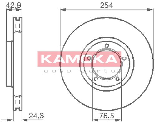 KAMOKA Тормозной диск 1031696