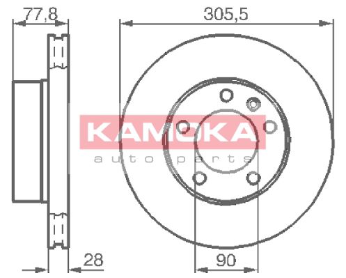 KAMOKA Piduriketas 1032434