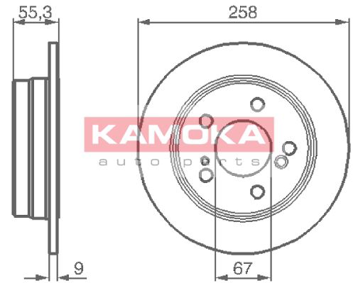 KAMOKA Тормозной диск 103244