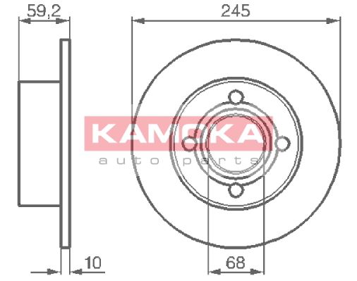 KAMOKA Тормозной диск 103256