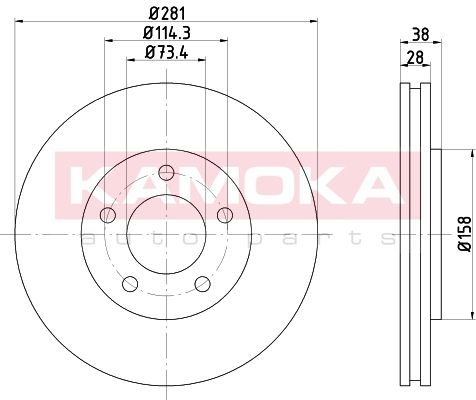 KAMOKA Piduriketas 103270