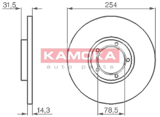 KAMOKA Тормозной диск 103276