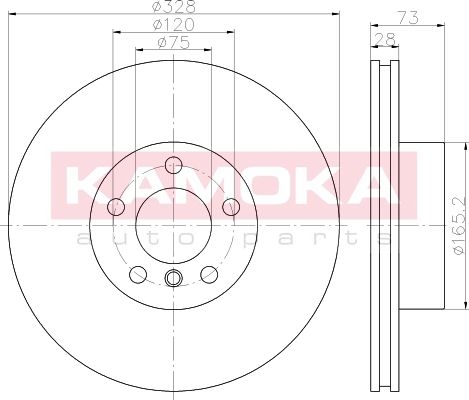 KAMOKA Тормозной диск 103295